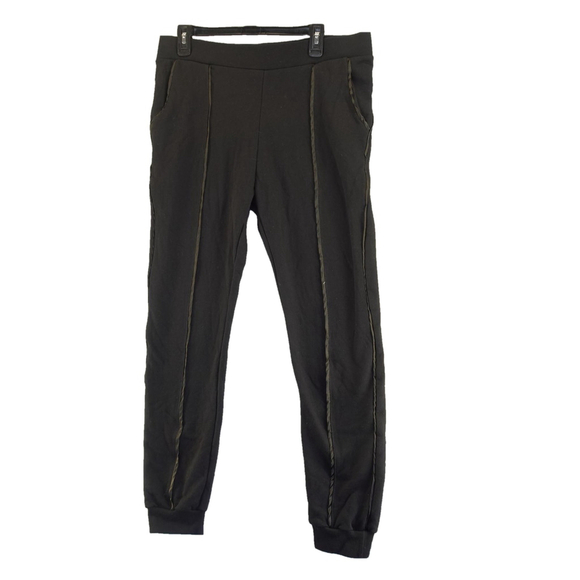 Avec Les Filles Women's Jogger Cotton in Black size Large NWT - Picture 1 of 8